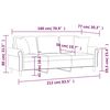 vidaXL 3-Sitzer-Sofa mit Kissen Hellgrau 180 cm Samt