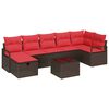 vidaXL Sofa Set 5 stk. Poly-Rattan