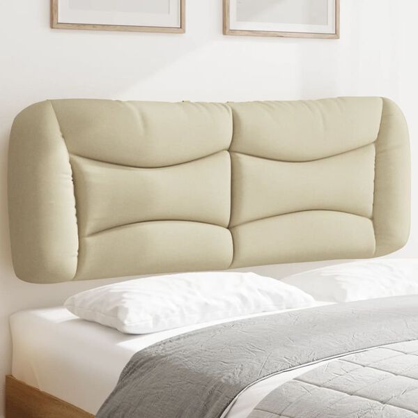 vidaXL Kopfteil-Kissen "Hvar" Creme 120 cm Stoff