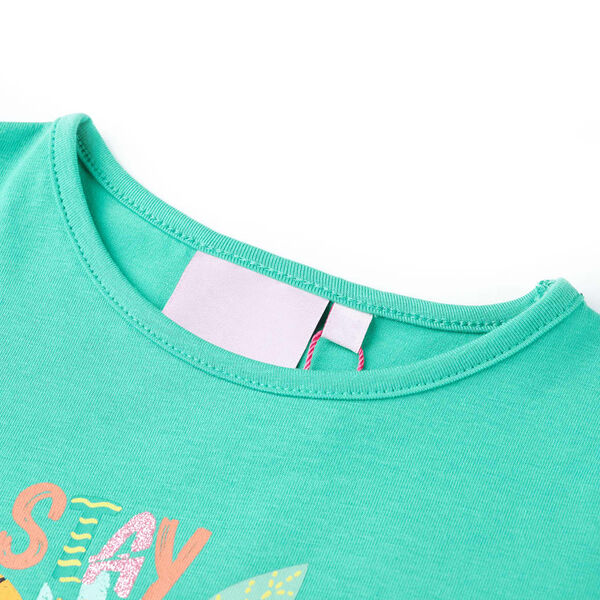 Kinder-T-Shirt Minzgr&uuml;n 92