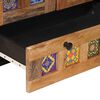 vidaXL Highboard mit T&uuml;r Natur 60 x 33,5 x 100 cm Massivholz Mango