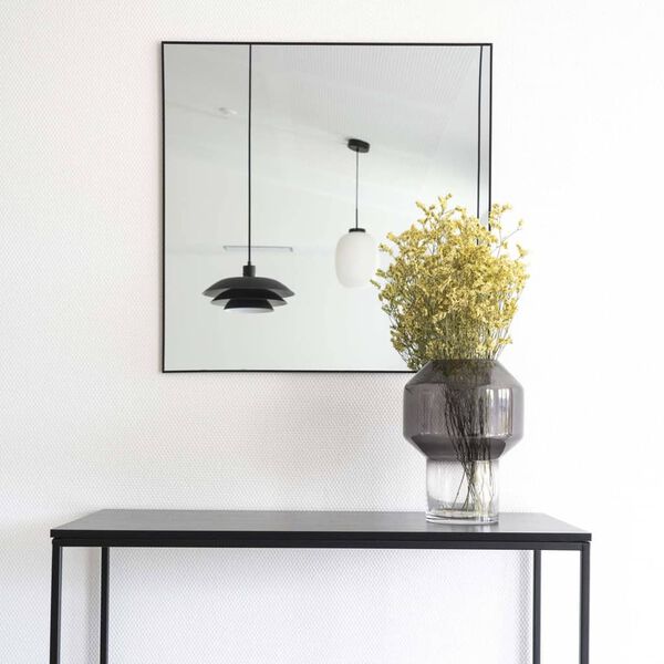 House Nordic Quadratischer Spiegel Daisy Schwarz