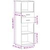 vidaXL Highboard Sonoma-Eiche 40x42,5x124 cm Holzwerkstoff