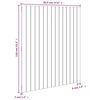 vidaXL Wand-Kopfteil Grau 95,5x3x110 cm Massivholz Kiefer