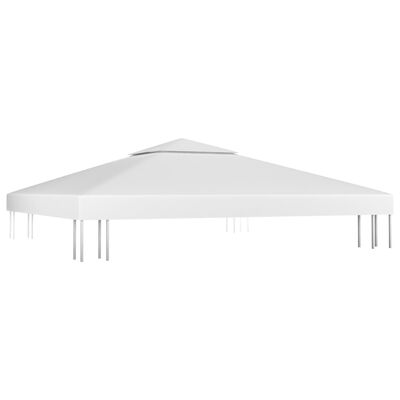vidaXL Pavillon-Dachplane mit Kaminabzug 310 g/m² 3x3 m Weiß