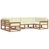 vidaXL Outdoor-Sofagarnitur 6 Stk. Natur und Creme