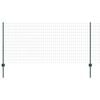 vidaXL Euro-Zaun mit Pfosten 25 x 1 m PVC-beschichteter Stahl Gr&uuml;n