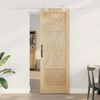 vidaXL Schiebet&uuml;r Braun 73,5 x 211 cm Massives Kiefernholz
