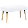 vidaXL Kanalgepolsterte Bank Wei&szlig; 80 x 40 x 46 cm Stoff