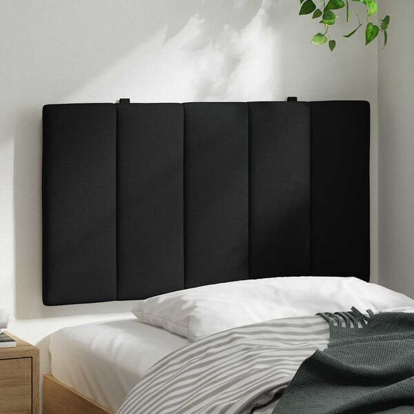 vidaXL Kopfteil-Kissen "Hanko" Schwarz 90 cm Stoff