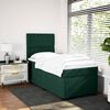 vidaXL Boxspringbett mit Matratze Dunkelgr&uuml;n 80x200 cm Samt