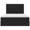 vidaXL Bett mit Stauraum und LED mit LED Schwarz 140 x 190 cm Samt