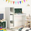 vidaXL Schreibtisch mit offener Ablage und Kreidetafel mit Regal ROROS
