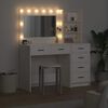 vidaXL Schminktisch mit Regal Wei&szlig; 78,5 x 41 x 135 cm Holzwerkstoff