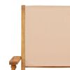 vidaXL 5-tlg. Garten-Essgruppe Stoff und Massivholz Beige