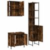 vidaXL 3-tlg. Badm&ouml;bel-Set R&auml;uchereiche Holzwerkstoff