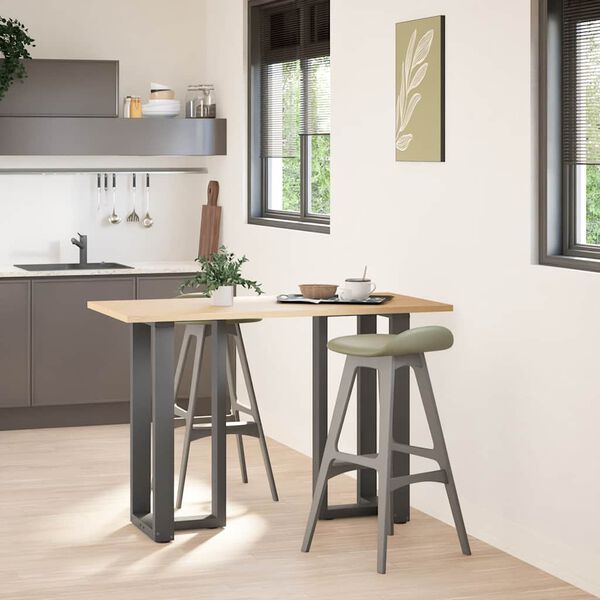 vidaXL Bartischbeine T-Form 2 Stk. Anthrazit 50x35x(90-91) cm Stahl