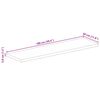 vidaXL Tischplatte 100x30x3,8 cm Rechteckig Massivholz Mango