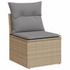 vidaXL 4-tlg. Garten-Sofagarnitur mit Kissen Beigemischung Poly Rattan