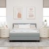 vidaXL Boxspringbett mit Matratze Hellgrau 140 x 190 cm Stoff