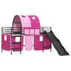 vidaXL Kinder-Etagenbett Schwarz und Pink 107 x 200 cm Metall