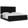 vidaXL Ottoman-Bett mit Matratzen Schwarz 200x200 cm Samt
