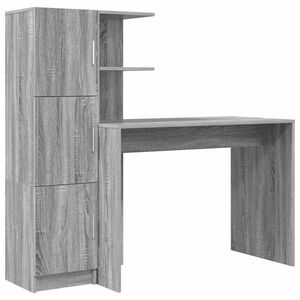 vidaXL Schreibtisch 2 pcs Graues Sonoma