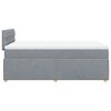vidaXL Boxspringbett mit Matratze Hellgrau 120x190 cm Stoff