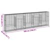 vidaXL Gabione mit Deckel 500x50x150 cm Verzinktes Eisen