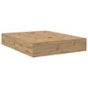 vidaXL Aufbewahrungsbettgestell Artisan-Eiche 135 x 190 cm