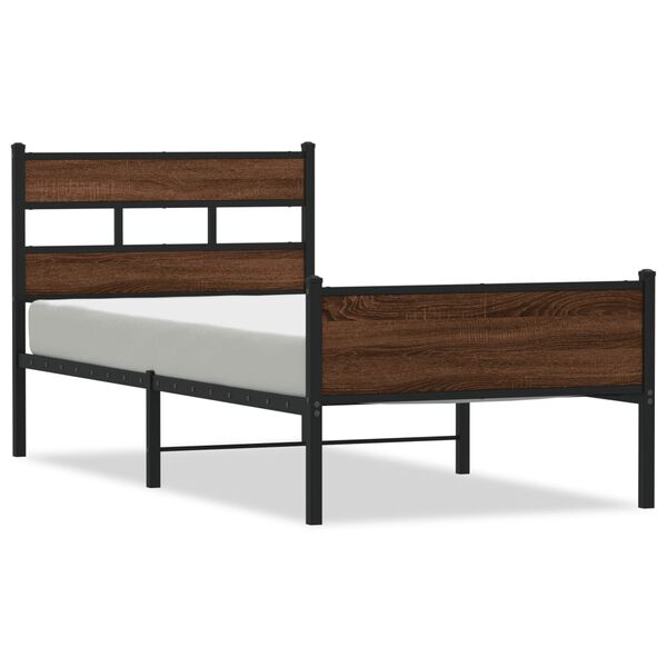 vidaXL Bettgestell ohne Matratze Braun Eiche 80x200 cm Holzwerkstoff