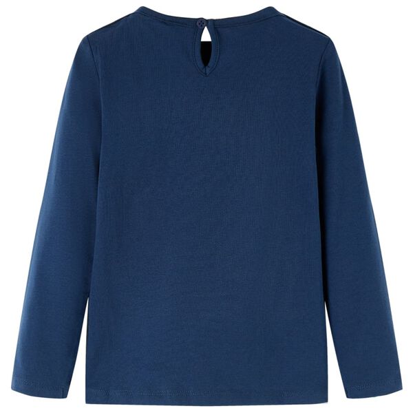 Kinder-Langarmshirt Marineblau 128