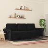 vidaXL 3-Sitzer-Sofa Schwarz 180 cm Samt
