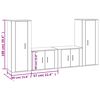 vidaXL 4-tlg. TV-Schrank-Set R&auml;uchereiche Holzwerkstoff