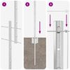 vidaXL Zaun mit Pfosten Silber 1,5 x 25 m Stahl