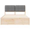 vidaXL Bettgestell mit gepolstertem Kopfteil Hellgrau 140 x 200 cm