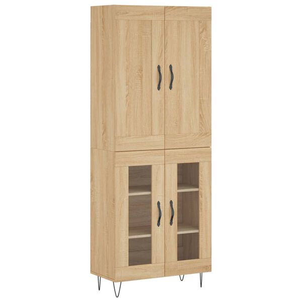 vidaXL Highboard Sonoma-Eiche 69,5x34x180 cm Holzwerkstoff