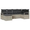 vidaXL Sofa Set 6 stk. Hellgrau Poly-Rattan