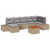 vidaXL Gartensofa-set 8 stk. Beige Poly-Rattan