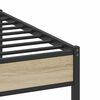 vidaXL Bettgestell ohne Matratze Sonoma-Eiche 160x200 cm Holzwerkstoff