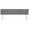 vidaXL Kopfteil mit Ohren Hellgrau 183x16x78/88 cm Samt