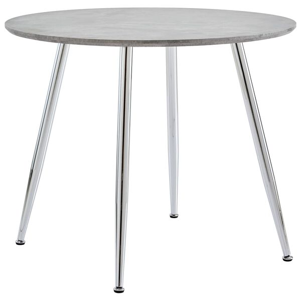 vidaXL Esstisch Beton und Silbern 90x73,5 cm MDF