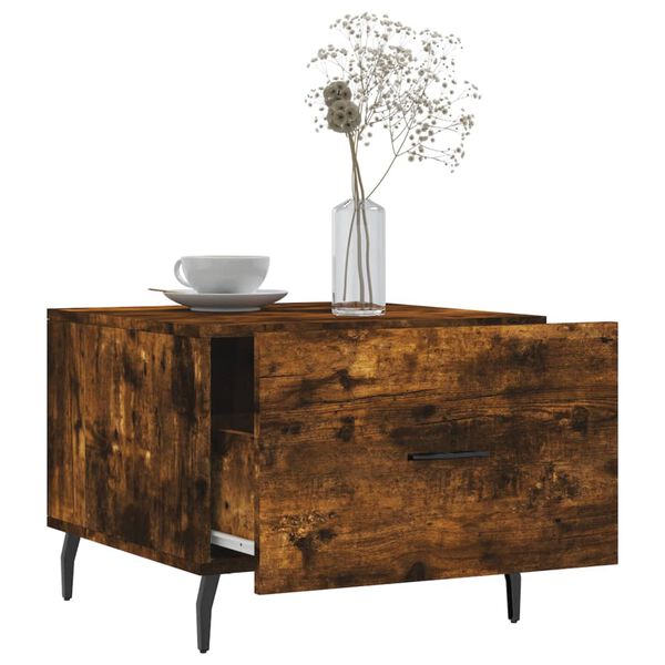 vidaXL Couchtisch R&auml;uchereiche 50x50x40 cm Holzwerkstoff