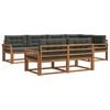 vidaXL Outdoor-Sofagarnitur 8 stk. Natur und Anthrazit