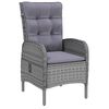 vidaXL 9-tlg. Garten-Essgruppe Poly Rattan Grau