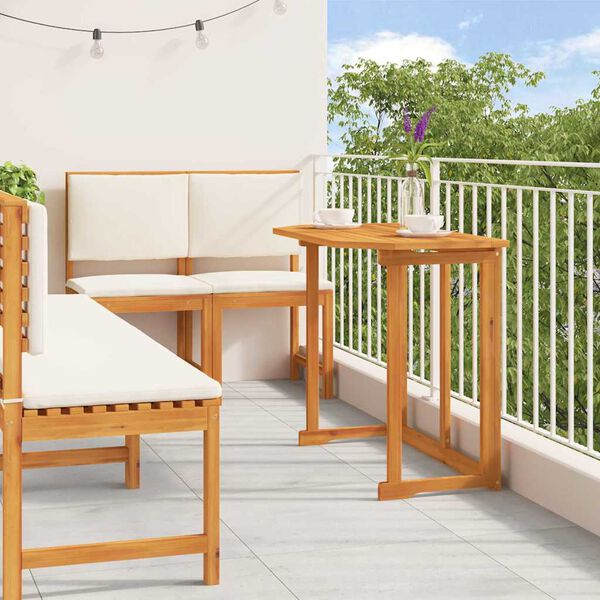 vidaXL Garten Bistro Set 5 pcs Braun Massivholz Akazie