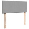 vidaXL Boxspringbett mit Matratze Hellgrau 120x200 cm Stoff