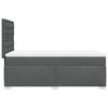 vidaXL Boxspringbett mit Matratze Dunkelgrau 90x200 cm Stoff