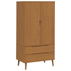 vidaXL Kleiderschrank MOLDE Karamell 90 x 55 x 175 cm