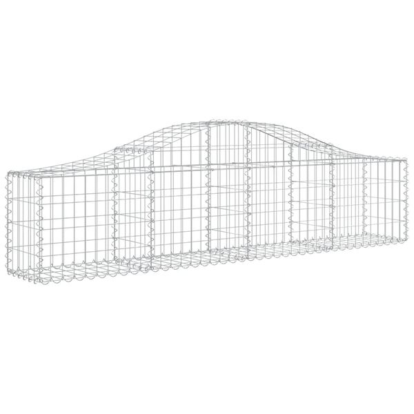 vidaXL Gabionen mit Hochbogen 25 Stk. 200x30x40/60 cm Verzinktes Eisen